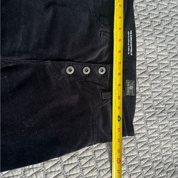 AG Isabelle Button-Up High-Rise Straight Cut Black Corduroy Jeans. Size 26 - Picture 8 of 11